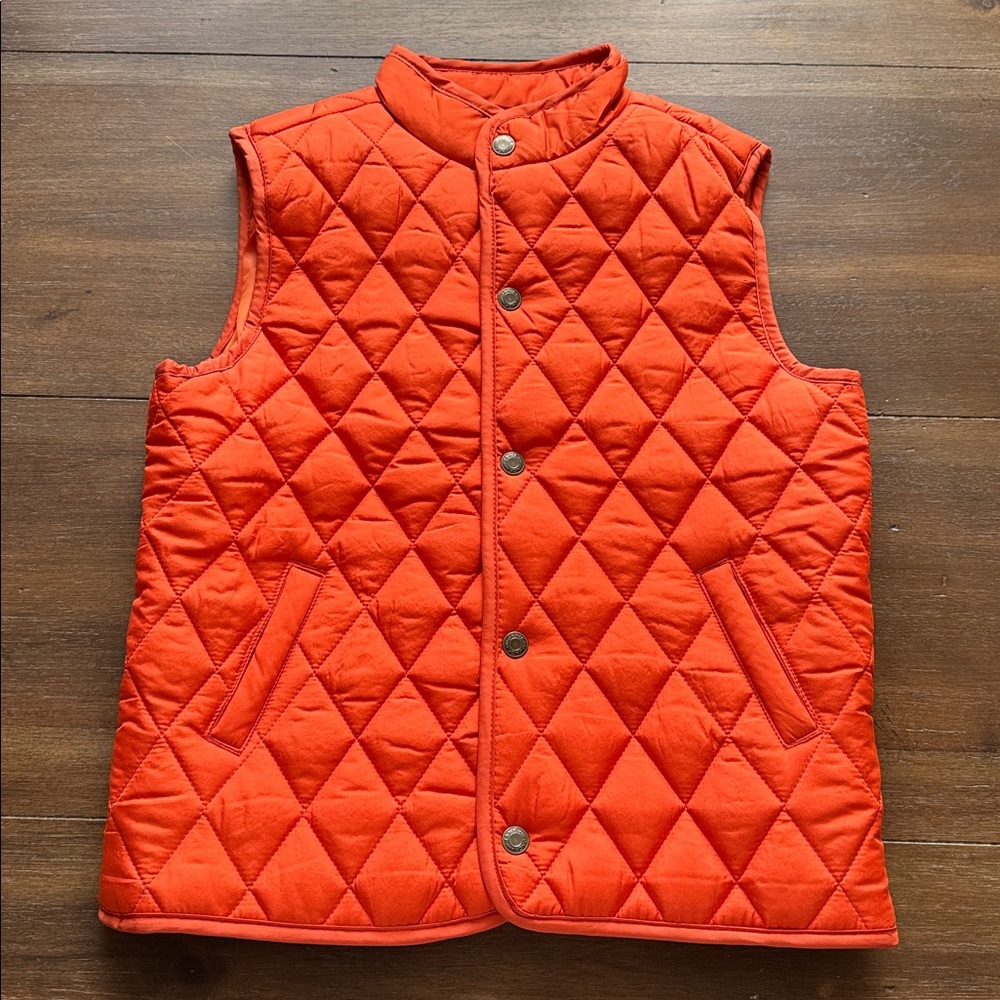 New with tag size 5-6 Janie and Jack orange diamond pattern Puffer Vest
